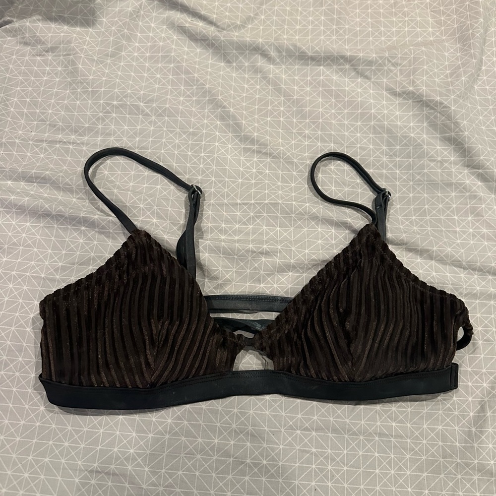CUPSHE Brown Bikini Top